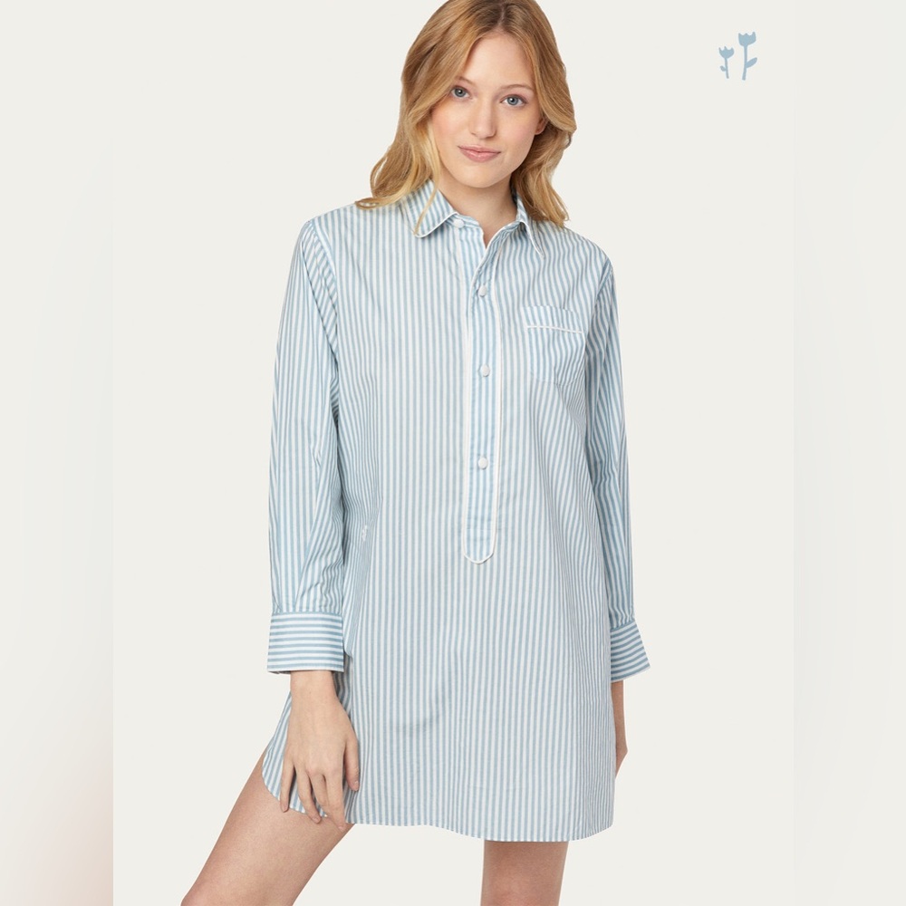 Morgan Lane Linnet Night Shirt in Sky Stripe